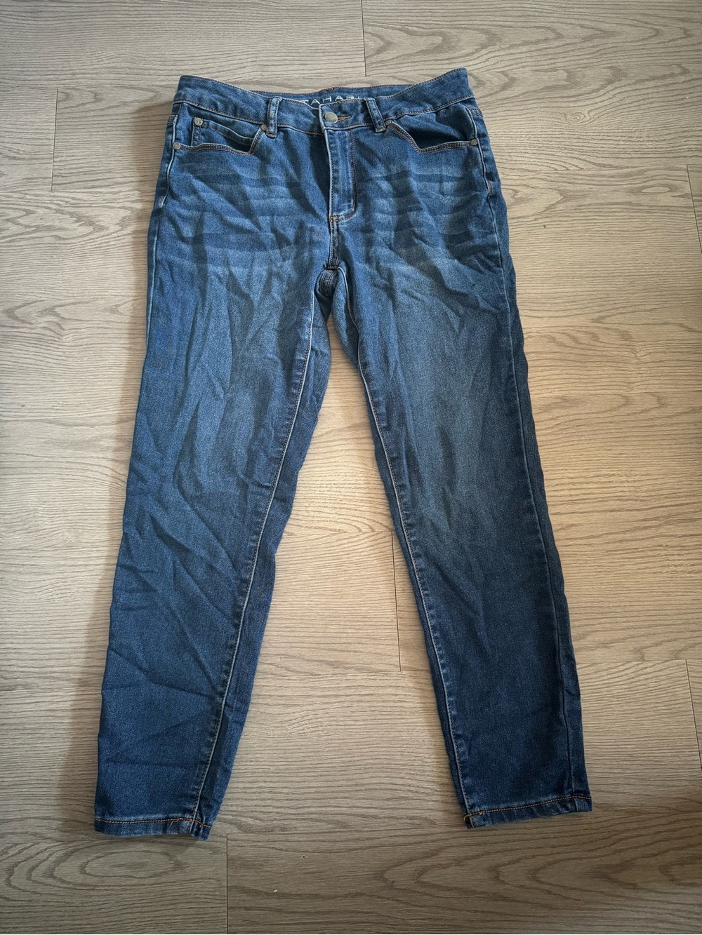 Tahari Women's Skinny Jeans in Dark Blue Denim